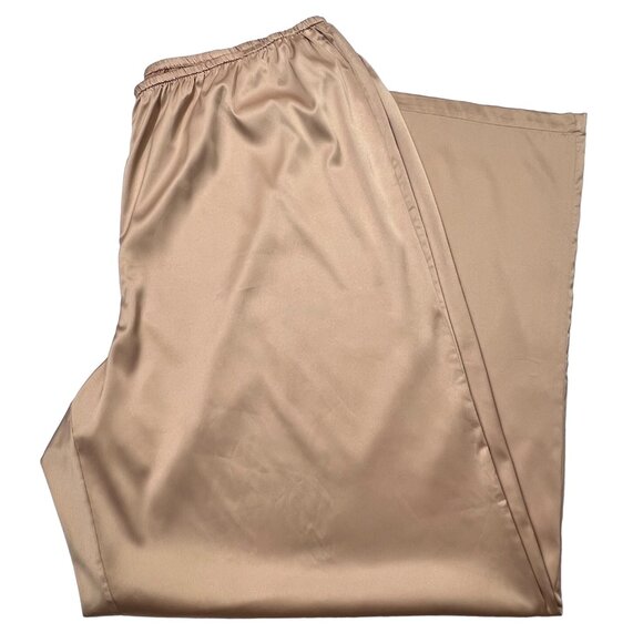 SKIMS Woven Shine Cami + Lounge Pants Set Pink Sand Womens 2X - Picture 9 of 14